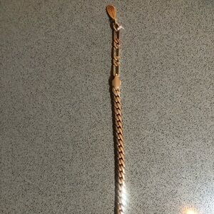 Gold-Tone Curb Chain Bracelet - Classic Style